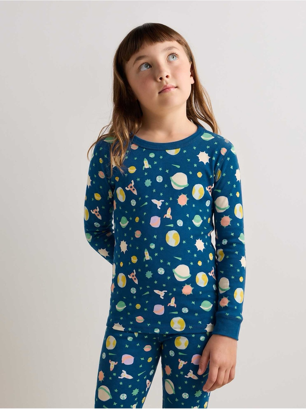 NWT Quince Kids 100% Organic Cotton Long Sleeve and Pant Pajama Set sz 10 - Picture 2 of 6